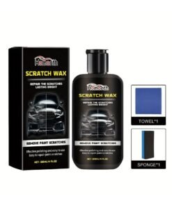 Homonth Car Scratch Repair Paste Scratch Repair Wax for Car, Car Scratch Remover Paste Polishing Wax Professional Car Scratch Remover Kit with Wipe & Sponge for Deep Scratches 120ML