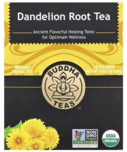 Buddha Teas, Organic Herbal Tea, Dandelion Root, Caffeine Free, 18 Tea Bags, 0.83 oz (24 g)