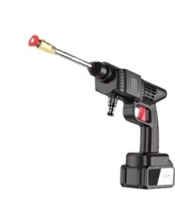 Huitich 12V High-Pressure Car Washing Water Gun Black Includes 1 Battery, 3-Section 5m Tube