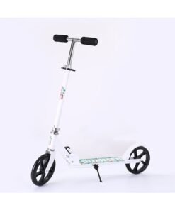 Adult Adolescent Commuter Scooters, Foldable Commuter Pedal Scooter, 3-Gear Height Adjustment and Disc Brake System Outdoor Sports Lightweight Scooters Sliding Scooter（White）
