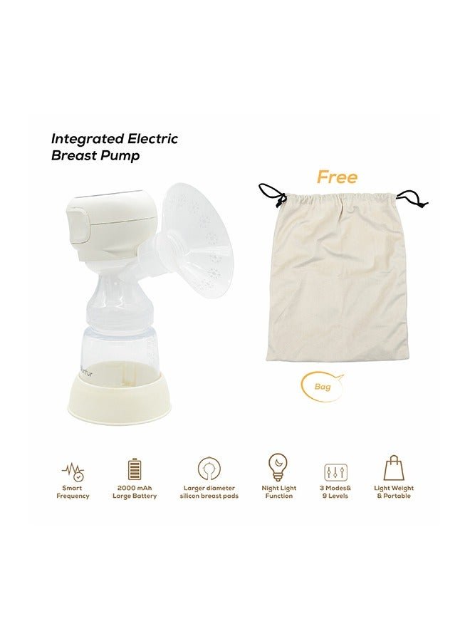 Nurtur Pack Of 1 Electric Breast Pump Wearable Portable And Efficient Wireless Breast Pump Lcd Display Small And Light Weight Extractor Gifts For New Mom Milk Suction White 180Ml - Image 2