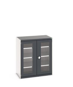 Bott cubio cupboard with window doors & 3 shelves WxDxH: 1050x650x1200mm
