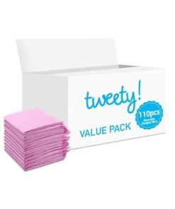 Tweety Disposable Changing Mats 110 Counts, Soft Waterproof Mat, Portable Leak Proof Changing Mat, New Mom Leak Proof Under pad, Mattress Table Protector Pad