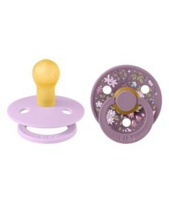 BIBS Pack of 2 X Liberty Colour Camomile Lawn Latex Size 1 Violet Sky Mix