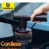Baseus Cordless Electric Polisher, 4000mAh Battery, 2-Speed ​​Polishing Machine, Type-C Fast Charging, Car Polishing Waxing Kit for Home Furniture and Scratch Removal, Includes Flat Foam Pad, Waffle Polishing Pad, and Wool Polishing Pad - Portable Auto Detailing Tool for Personal and Home Use