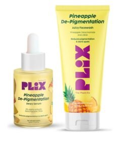 PLIX THE PLANT FIX The Plant Fix 5% Foaming Face Serum & Wash Set in Pineapple Shape for pigmentation, dark spots, dull, brighter and even skin
