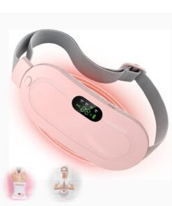 MJZ Portable Menstrual Cordless Period Heating Pad, Electric Waist Belt Device, Fast Heating Pad for Lower Back Stomach Pain Relief Period Cramps Comfier Belly Device with 3 Heat Levels and 4 Massage Modes, USB Warming Waist Belt Back or Belly Heating Pad for Women and Girl