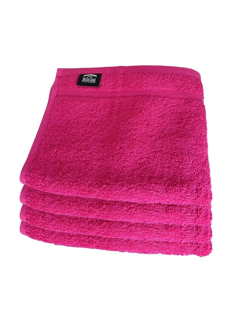 Pearl Coast International 4 Pieces Luxury Hand Towel Set 50x80cm 630 GSM Premium Cotton Ultra Soft and Highly Absorbent Expertly Woven for Durability Hotel And Spa Quality Towels Pink