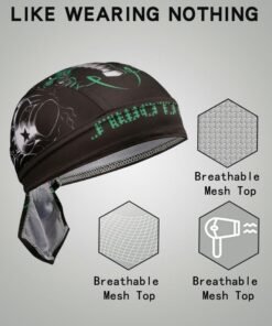 Alternative view of GROIC Skull Cap Cooling Sweat Wicking Helmet Cycling Hat Head Bandana Summer Caps,Sweat Wicking Beanie Cap,Helmet Liner,Outdoor Sports Cap