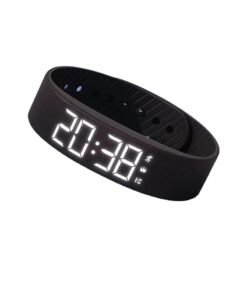 AROAQ Smart Watch Sports Bracelet, Water Proof Fitness Tracker Smart Bracelet, Digital Sports Watch With Vibrating Alarm Clock Running Step Counting, Smart Intelligent Step Bracelet For Boys Girls, (Black)