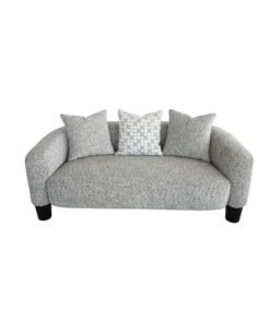 DANUBE HOME Retrova 2 Seater Fabric Sofa  | Modern Design Two Seat Sofas | Comfortable Living Room Furniture L185xW92xH71cm - Beige
