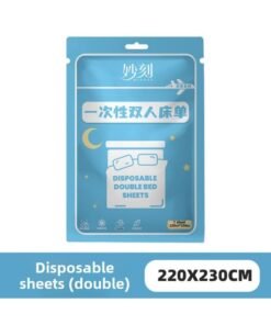 Disposable Bed Sheet Quilt Cover Four-piece Travel Bedding Pillowcase Travel Homestay Hotel Supplies Massage Massage-Color:Disposable Double Sheets