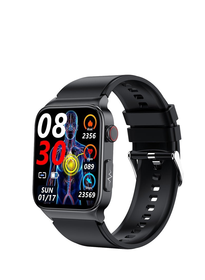 AROAQ Smart Watch, Fitness Tracker With Heart Rate Monitor, Black Silicon Multifunctional Smart Watch, Waterproof Activity Tracker For Android And Ios Phones