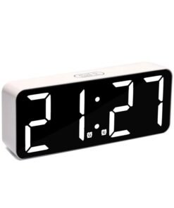 BELLSBERRY Loud Alarm Clock for Heavy Sleepers – LED Digital Display with Volume Control & Dimmer