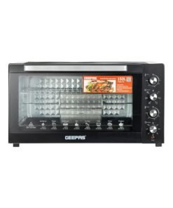 GEEPAS Multi-function Oven | Inside Lamp | 60-Minute Timer, Rotisserie Function, Convection Function, 2 Years Warranty, 7 Stage Heating Selector, Oven With Upgraded Easy Clean Enamel Cavity 150 L 2800 W GO34055 Black