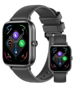 Smart Watch for Men and Women with Black Case, 1.83" Fitness Tracker, Heart Rate Monitor/Sleep Tracker/Pedometer, 100+ Sport Modes, Compatible with Android & iOS