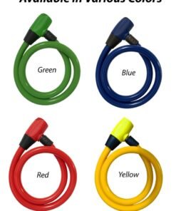 Toshionics Heavy Duty 80cm Bicycle Lock Cable Anti-Theft Security Bike Lock for Scooter, Cycle, Baby Stroller, E-Bike, Motorcycle, Gate & Outdoor Use Alloy Lock Buckle with HDPE Coated Steel Wire (T114631) - Image 4