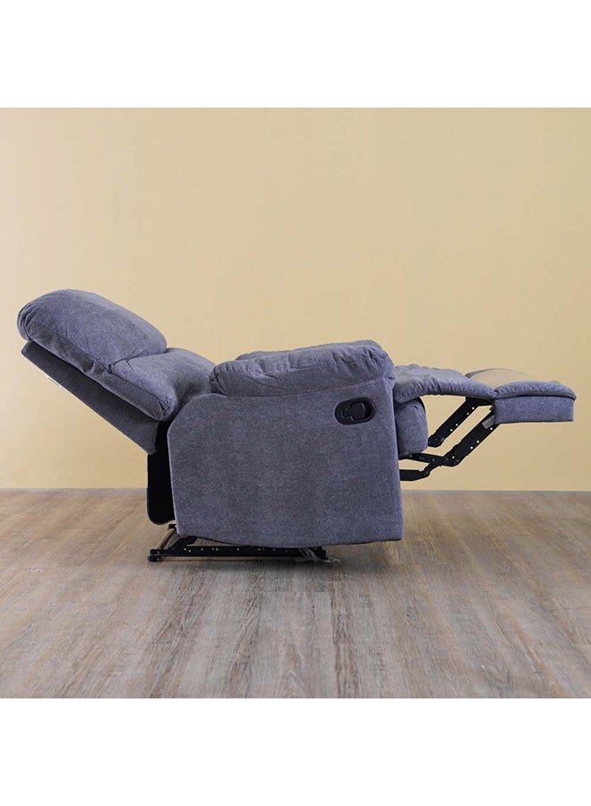 DANUBE HOME V2 Benedict 1 Seater Fabric Recliner Modern Design One Seat Relaxing Chair Living Room Furniture 90x97x102cm Dark Grey - Image 4