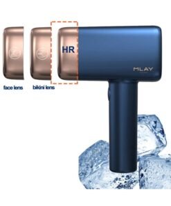 MLAY T14 Painless Ice Compress Laser Hair Removal Device,500,000 Flashes Epilator For Whole Body Bikini Line Arm Armpit Face Back Leg (1*HR+1*Bikini+1*Face Lamp)