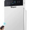 Yaqeen Air Purifiers For Home Large Room Up To 50m³, Air Filter PM 2.5 Display Air Quality Sensor 3d Circulation Air Intake Negative Ion Purification, Air Cleaner Removes 99.99% Dust Pollen Pet Dander Odours Smoke For Home Bedroom Office