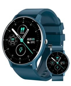 RollsTimi  Smart Watch for Women Men,Fitness Tracker with Heart Rate Sleep Monitor IP67 Waterproof 1.28" Full Touch Screen Fashion Sports Watch for Android IOS,Blue