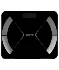 GEEPAS Smart Body Fat Scale With Tempered Glass Platform and Anti Slip Feet | Connects with Android and IOS | Includes Weight, Visceral Fate, Body Fat Rate, BMR, BMI, Body Water, Protein, Body Age, Etc