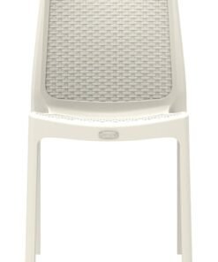 Cosmoplast Plastic Cedarattan Chair Warm Grey - Image 4