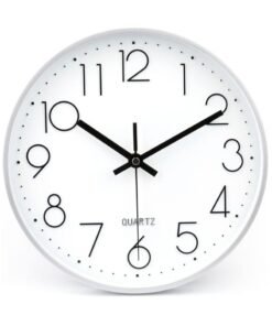 MileMelo Minimalist Wall Clock Modern Design Living Room Bedroom Quartz Mute Light Luxury Clocks Hanging Watch Home Decor (Color: White/Black, Size: 12inch 30cm)