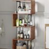 Ammar Space 5 Tier Bookshelves and Bookcases Bookshelf Floor Standing Display Storage Shelves Bookcase Home Decor Furniture for Home Office, Living Room, Bed Room, Floor Standing Unit