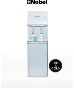 Nobel Water Dispenser, Hot & Cold, 2 Taps, Compressor Cooling, 5L/H Heating, 2L/H Cooling, Silicon Water Outlet Pipes NWD1603 White