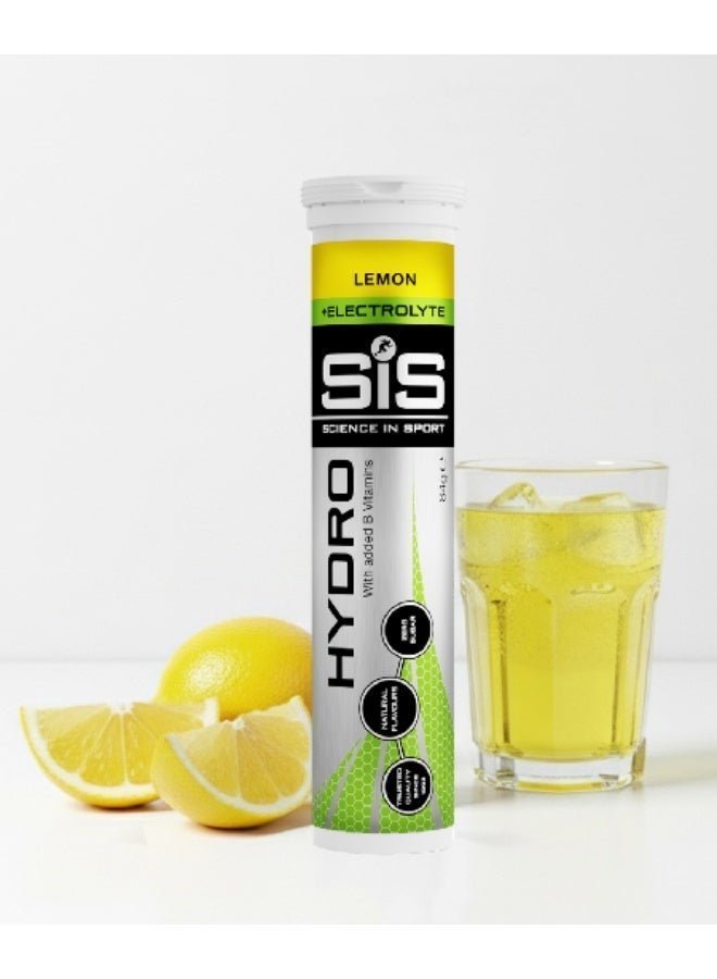SIS Hydro Electrolyte Tablets | Sugar Free Hydration Tablets | Essential Electrolytes to Reduce Fatigue & Aid Rehydration | Gluten Free | Lemon Flavour | 20 Servings | 1 Pack