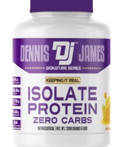 DENNIS JAMES Signature Series Isolate Protein Low Carbs 5lbs, Mango - Supports Muscle Recovery and Strength (84 Servings)