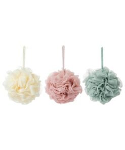 Lukadah 3 Pcs Bath Loofah, Bath Body Scrubber for Women - Men, Exfoliating Bath Sponge Body Scrubber Biodegradable, Scratch-Free Body Wash Sponge Shower Essential Skin Care by INVERSE