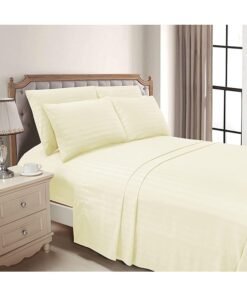 HOTEL COLLECTION CREAM Flat Sheet with Single Pillow Case 160x220 cm