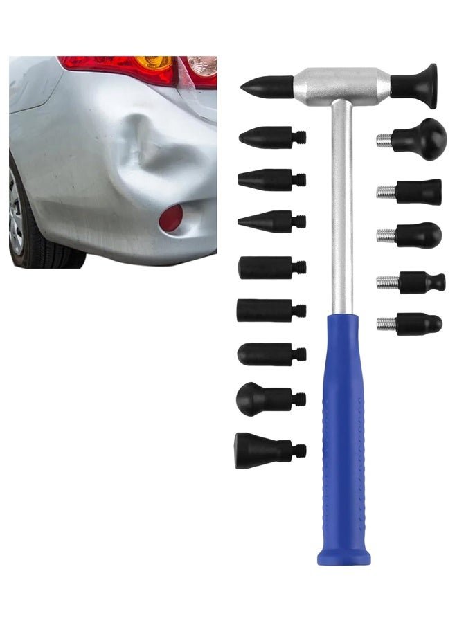 DUNISO 16-Piece Car Dent Remover,Auto Paintless Dent Repair Tools,Detachable Repair Hammer with 15 Interchangeable Heads,Sturdy and Durable,Used for Repairing Car Dents