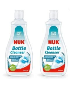 NUK Baby Bottle Cleanser, Ideal For Cleaning Baby Bottles, 100% Recycled, Eco-Friendly, Dermatologically Tested - 2x 500ml