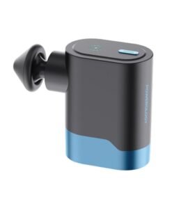 Powerology Ultra-Mini Travel Massager 40W / Rechargeable Massager 750mAh / Up to 4.5H Working Time / 3 Speed Settings / 5 Head Attachment / 4.5mm Stroke for Intense Relief - Black
