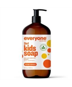 everyone for every body Everyone 3-in-1 Kids Soap, Body Wash, Bubble Bath, Shampoo, 32 Ounce (Pack of 1), Orange Squeeze, Coconut Cleanser with Plant Extracts and Pure Essential Oils