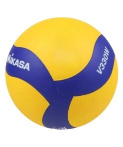 Mikasa Official Size 5 Volleyball |FIVB Approved | Nylon Wound Core| 18-Panel Aerodynamic Design | Durable Composite Cover | Indoor Outdoor Professional Training Ball | Blue & Yellow