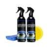 SOLARAE Nano Repair Spray - 2 Pack (120ml/4.3oz) for Car Scratch Removal on Wheels, Chrome, Paint, Metal, Plastic, Rubber, Leather, Engines, and Carpet, Includes Wipe & Sponge.
