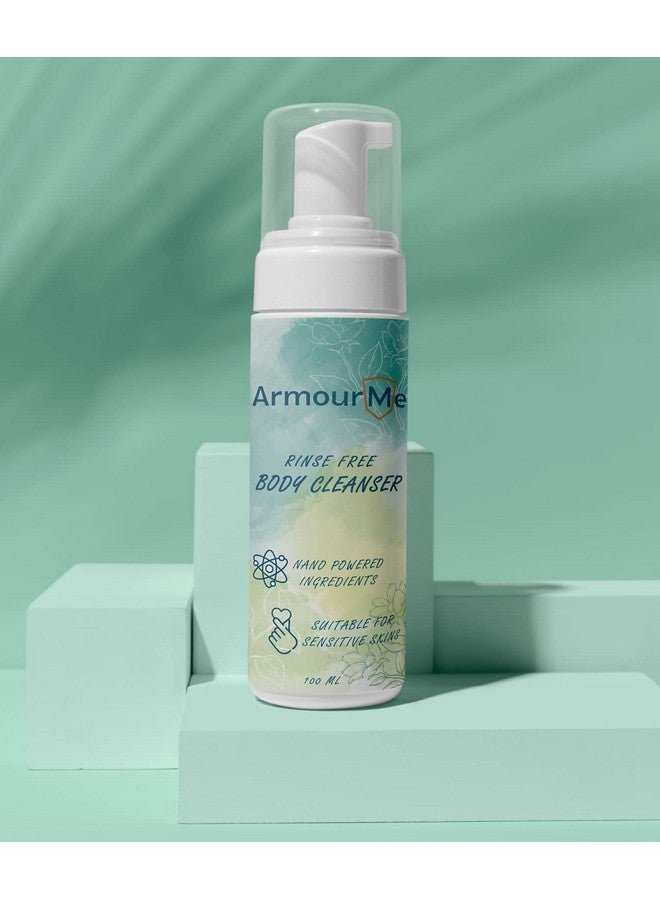 ArmourMe Waterless Body Wash ; Body Cleanser ; Full Body Waterless Cleansing Foam That Also Moisturizes And Protects Skin ; With Vitamin E And Aloe Vera Extract ; Wipe Away Cleanser (200 Ml)
