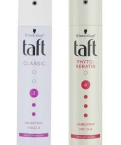 Schwarzkopf Taft Hairspray Set Classic (Hold 3) + Phyto-Keratin (Hold 4) – 250ml × 2PC