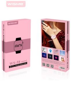 WISME WS 58 Mini Smartwatch ,3 Bands, HD Display, Bluetooth Calling Waterproof Fitness Watches Compatible With Android iOS | Pink
