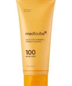 Medicube Kojic Acid Turmeric Toning Cleanser 120g, Brightening Gel Face Wash for Dark Spots & Uneven Skin Tone, Deep Pore Cleansing & Makeup Removing Facial Cleanser for Clear Radiant Skin