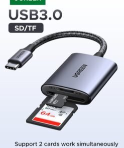 Ugreen SD Card Reader USB C Micro SD Card Reader USB 3.0 OTG Memory Card Adapter Compatible For TF SD Micro SD SDXC SDHC MMC RSMMC Micro SDXC Micro SDHC For MacBook Pro iPad Pro iPhone 16 15 Pro Max Galaxy