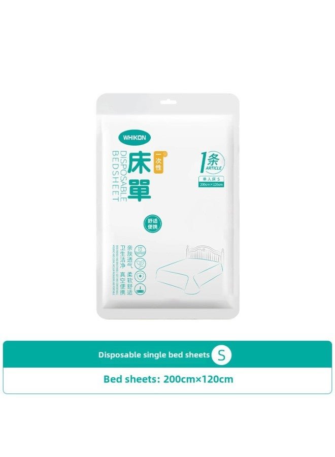 Disposable Bed Sheet Duvet Cover Towels Bath Towels Travel Single Double Suit Sleeping Bag Dirty Hotel Supplies-Color: Single Bed Sheet 120cm*200cm