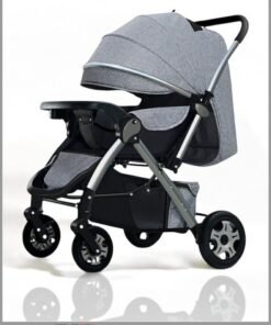 ZCM-HAPPY Deluxe Foldable Baby Stroller - Portable Multifunctional Travel Pram For Newborns And Infants With Four-Wheel Suspension