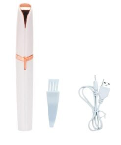 USB Rechargeable Portable Electric Eyebrow Trimmer Pen for Women,Painless Precision Eyebrow Hair Remover, Safe Eyebrow Shaver Razor Tool for face Leg Lip Armpit Hand(White)