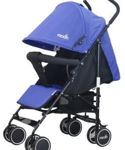 Moon Strek Lightweight Travel Stroller – Umbrella Fold, Multi-Recline, Storage Basket, Compact And Travel-Friendly, 0m+ to 18kg – Royal Blue