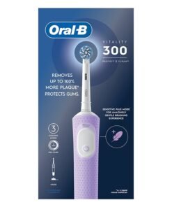 Oral-B Vitality 300 Protect x Clean Rechargeable Electric Toothbrush, Pack of 1 - Purple